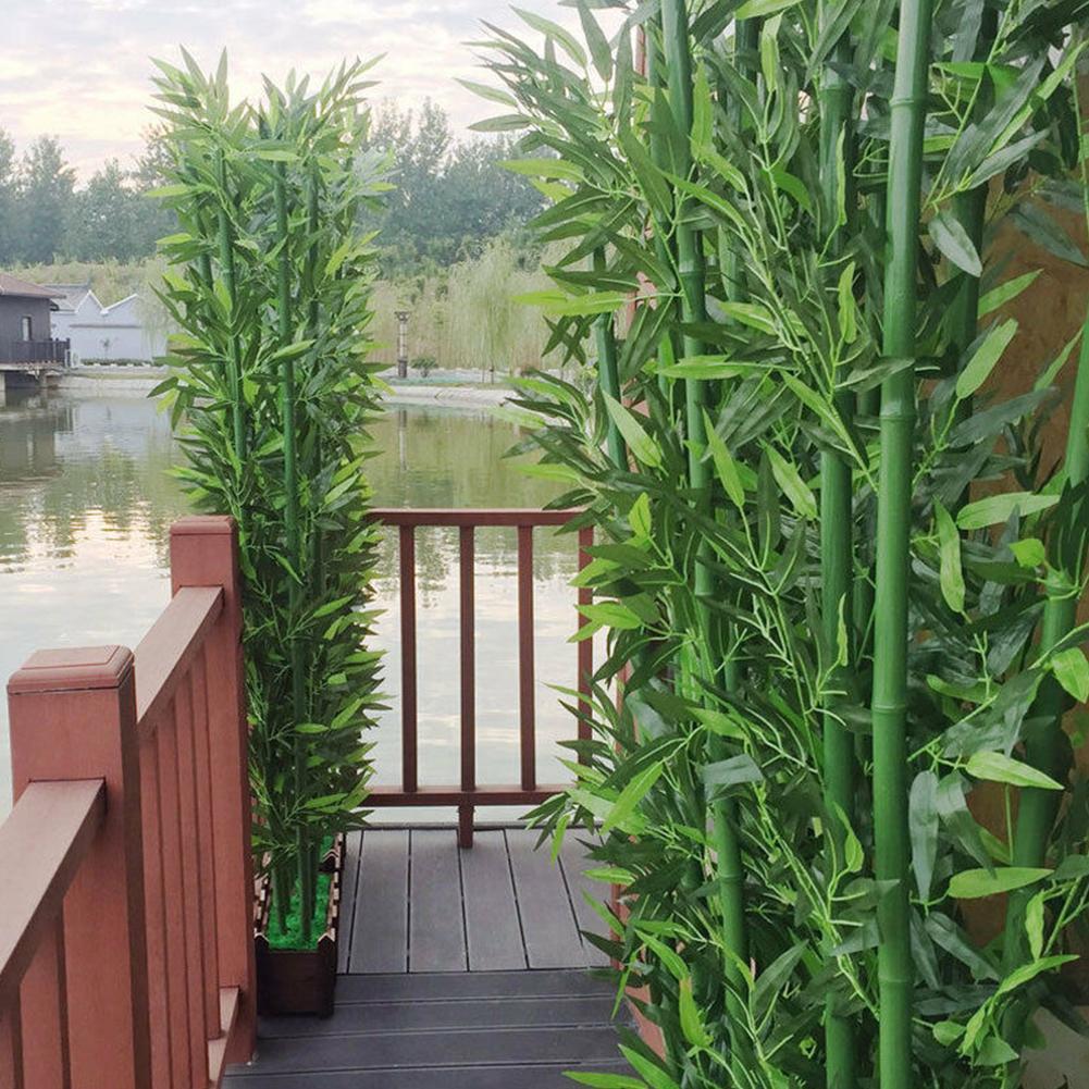 Ficus Lyrata Tree - 10 pçs folhas de bambu verde