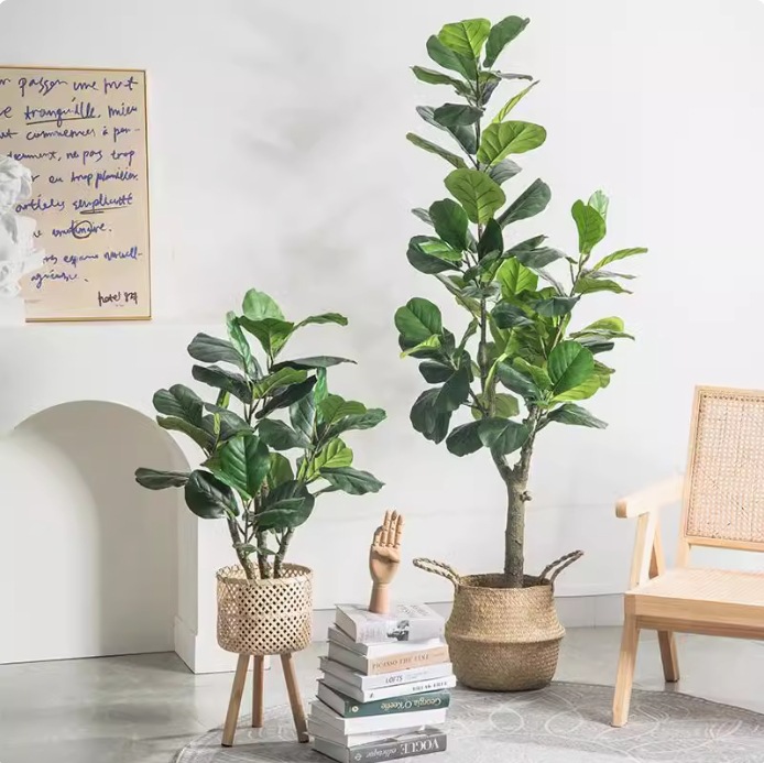 Planta artificial em vaso de p - Ficus Lyrata Tree avaliação e preço
